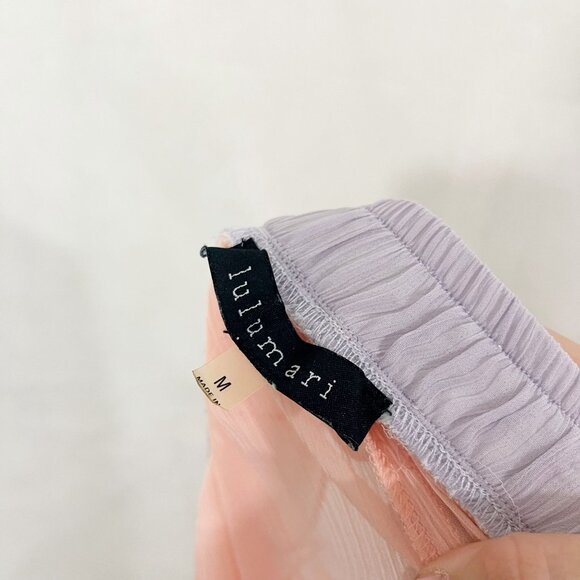 Lulumari Pink Sheer Off the Shoulder Flowy Top Peasant Fairy Whimsical - MEDIUM - Picture 4 of 7